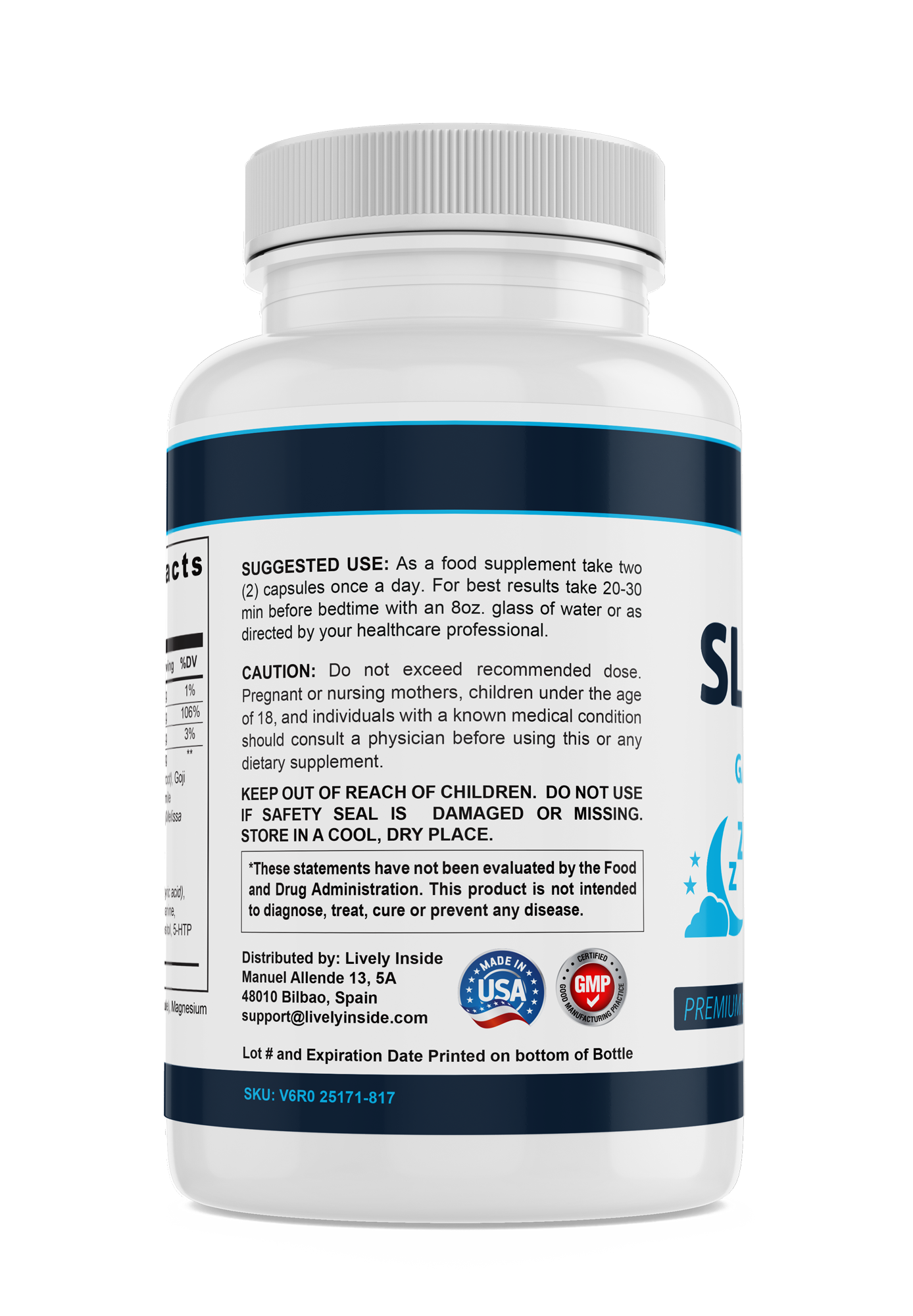 Sleep Push (with Tryptophan, Melatonin, Gaba and 5HTP)