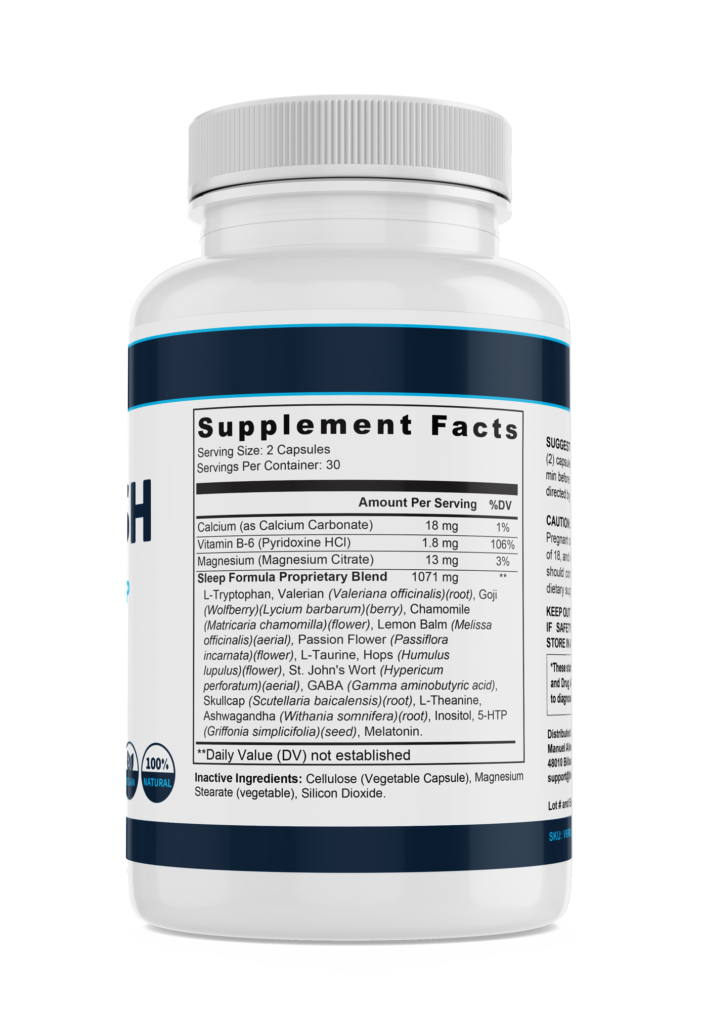 Sleep Push (with Tryptophan, Melatonin, Gaba and 5HTP)